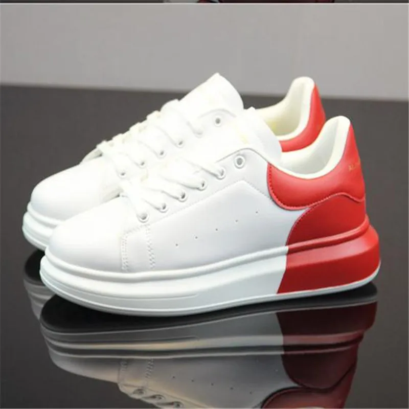 Zapatillas de plataforma para hombre y mujer, zapatos blancos con cuña de  diseño, Tenis femeninos informales, de cuero|Zapatos vulcanizados de mujer|  - AliExpress
