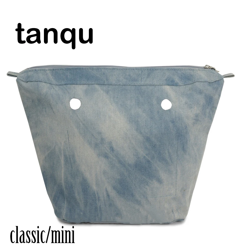 

Tanqu джинсовый внутренний карман для O-bag Классическая мини джинсовая ткань Водонепроницаемая вставка подкладка для Obag женские сумки сумочка