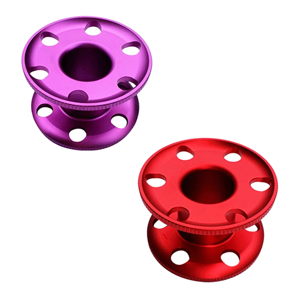2Pcs Scuba Diving Finger Spool Dive Reel Guide Line- Scuba Dive Free Diving Snorkeling Gear-Red and Purple