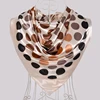 BYSIFA Winter Men Women Black khaki Pink Silk Scarf 90*90cm All-Match Pollka Dot Big Square Scarves Wraps Muslim Headkerchief 3
