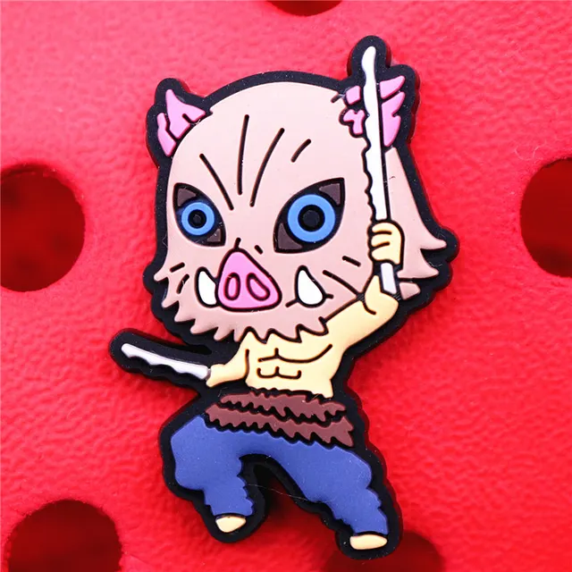 Japan Comics Style PVC Shoe Charms Cute Sandals Accessories Shoes Buckle Decorations fit Croc JIBZ Kids X-mas Party Gifts U253 B