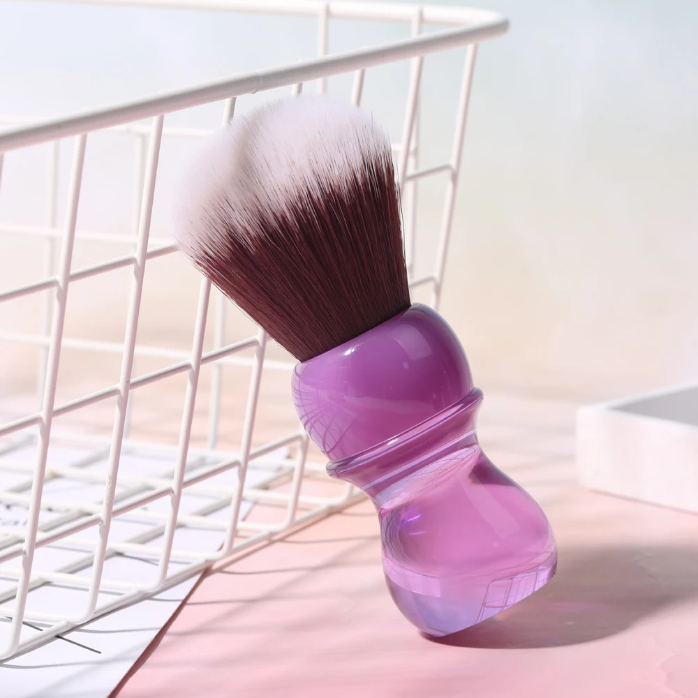 Yaqi 24 мм фиолетовая ручка норки синтетические волосы узел влажная щетка для бритья