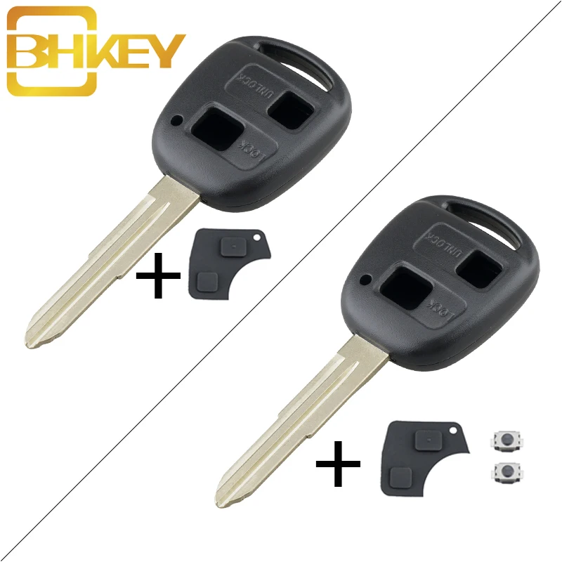 BHKEY чехол для автомобильного ключа Сменный Чехол Toyota Yaris Prado Tarago Camry Corolla TOY41R лезвие
