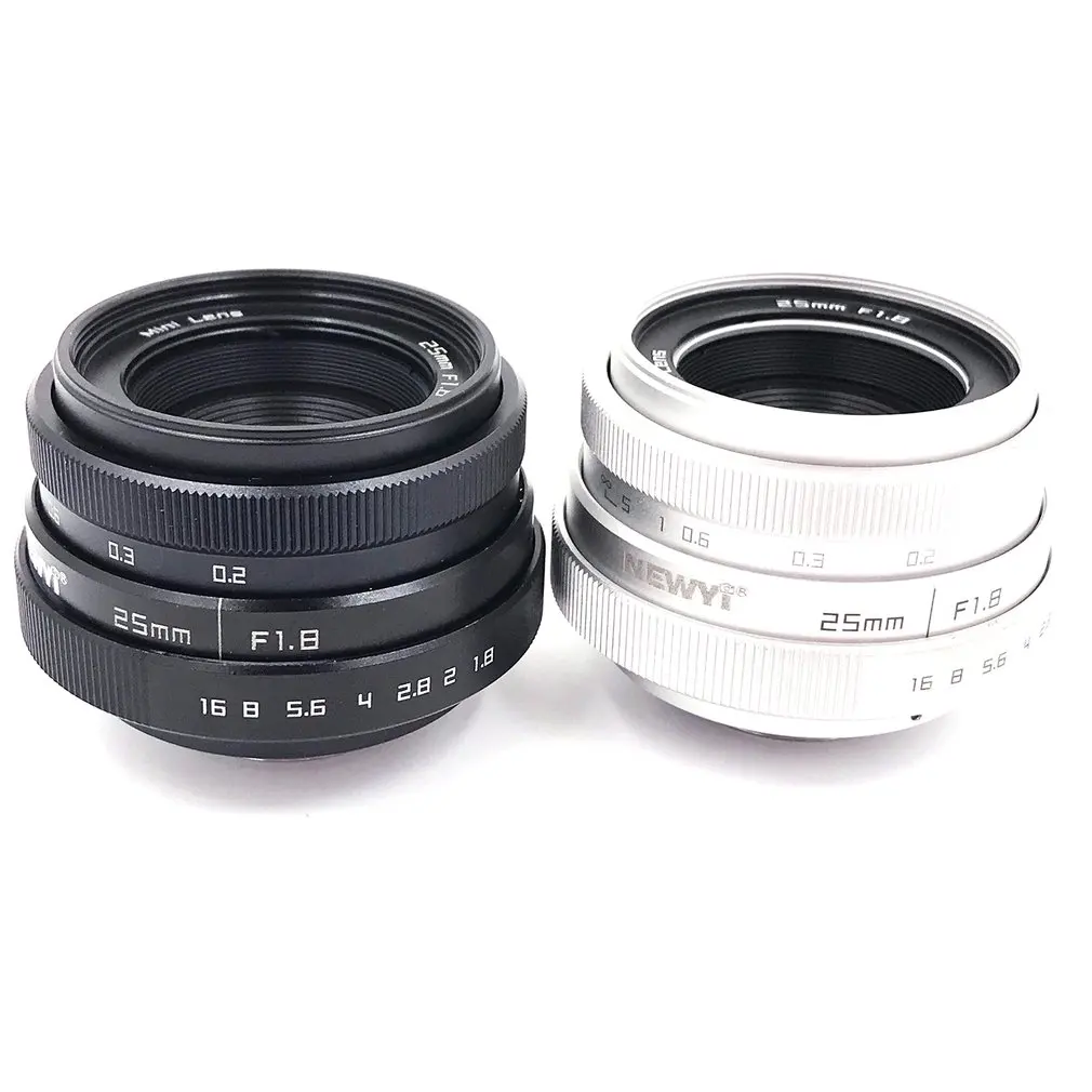 25 мм F1.8 объектив камеры Мини CCTV C Mount широкоугольный объектив для sony для Nikon для Canon DSLR алюминиевый сплав адаптер