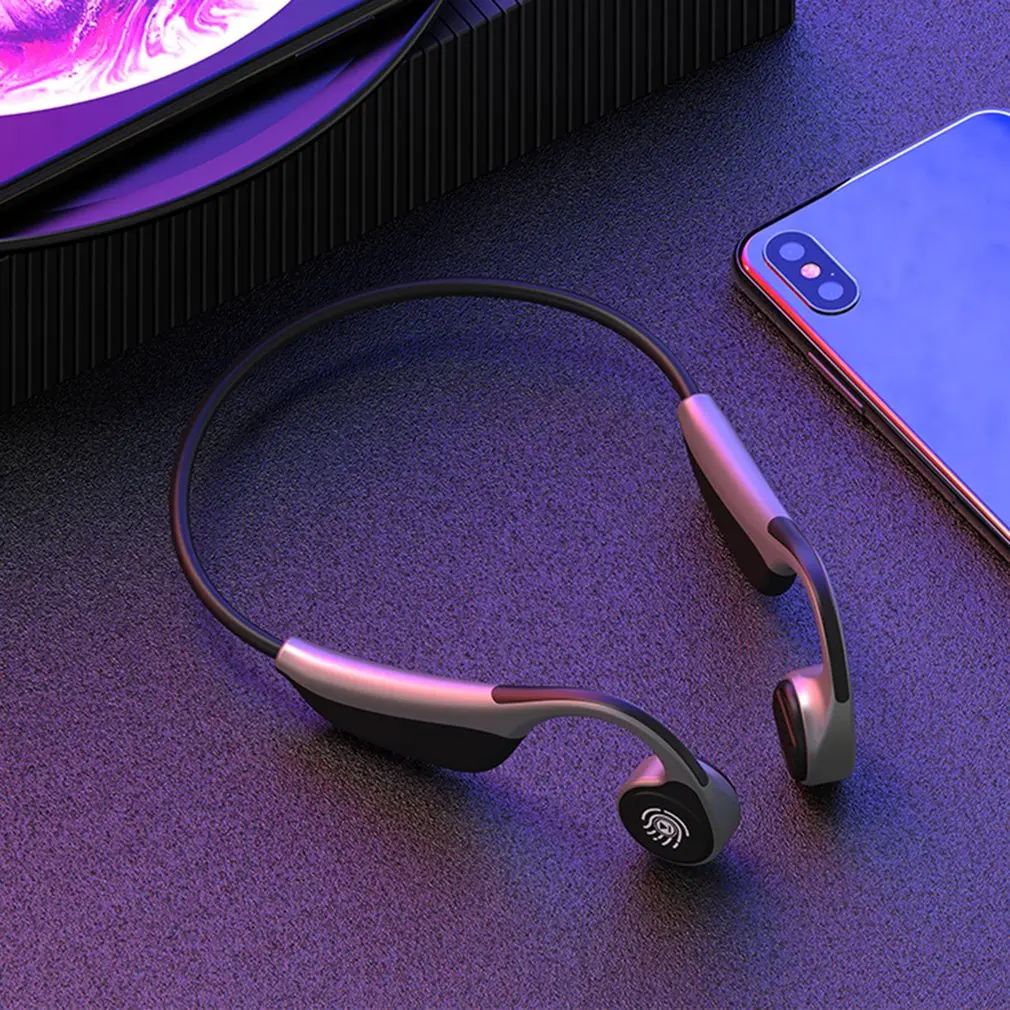 V9 Wireless Bluetooth 5.0 Headphones Sports Earbuds Waterproof Bone Conduction Headset Handsfree Touch Control Wireless Earphone