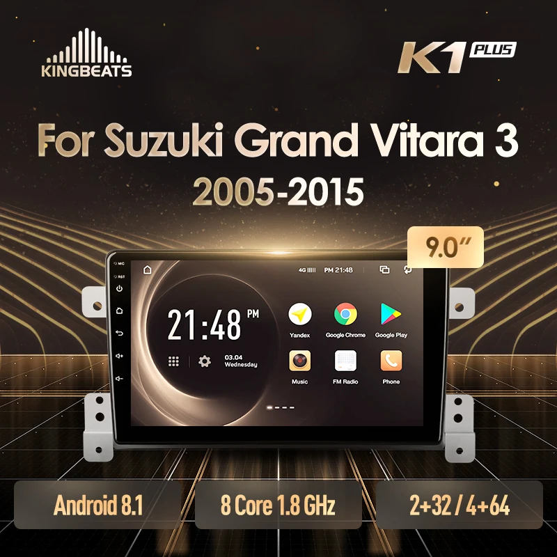 KingBeats штатное головное устройство For Suzuki Grand Vitara 3 2005 2014 2015 GPS Android 8.1 автомагнитола