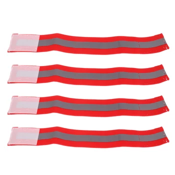 

4Pcs Running Cycling Reflective Hand Wrist Band Exercise Visbile Arm Strap