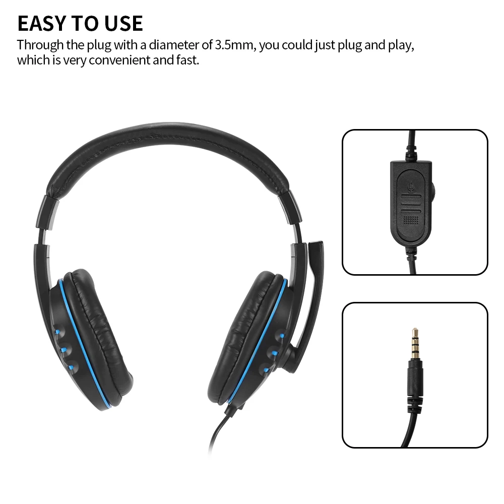 Wired Headphone 3 5mm Gaming Headset Headphone Earphone Music Microphone Gaming Headset Universal Headphones Stereo Mic Gift