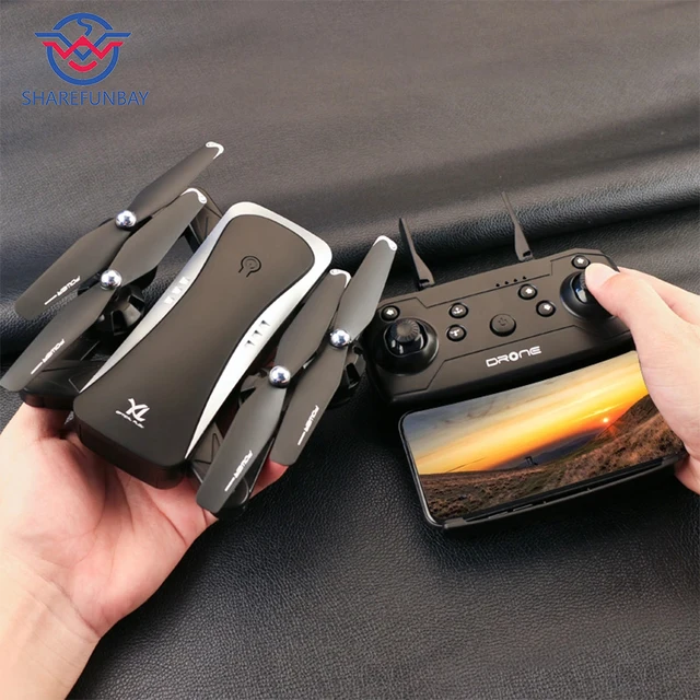 $51.18  Drone camera 4k HD WiFi Quadcopter optical flow hover height keep dual camera RC helicopter flight 