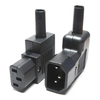 

250v 10a IEC320 C13 C14 PDU UPS wired power outlet assemble install connector Elbow 90 electric Panel Receptacle AC socket Plug