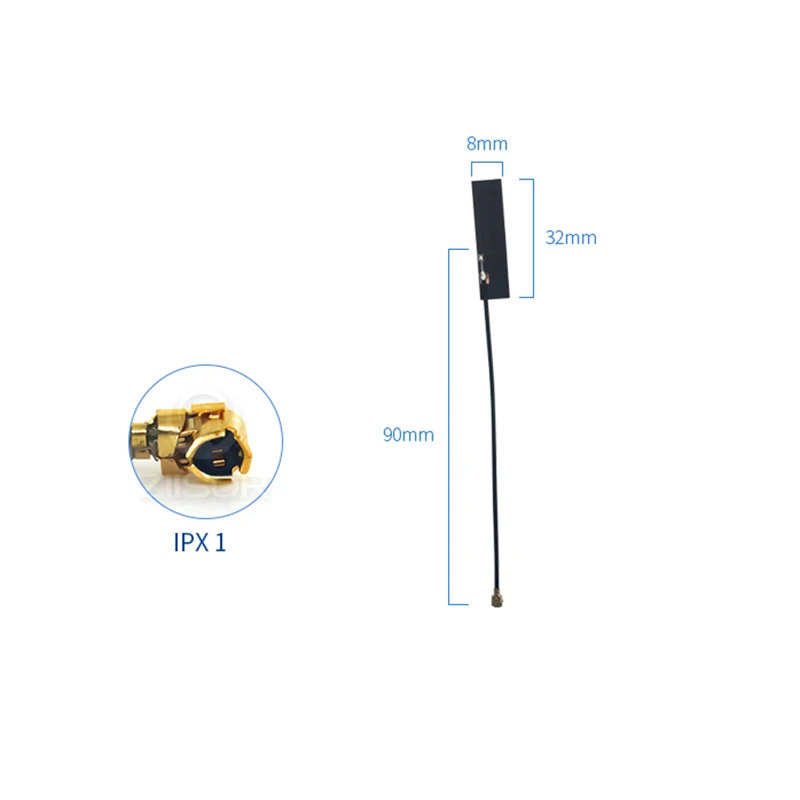 433MHz Built-in FPC Flexible Patch Antenna Omnidirectional High Gain 2dBi 433m IPX Interface Light Weight