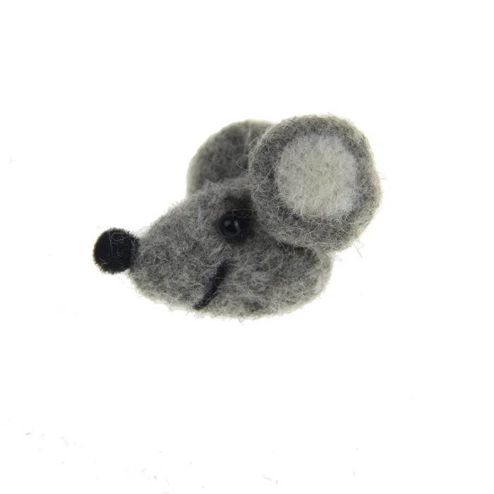 12pcs Handmade Wool Felt Mouse Needle Felt Cartoons for DIY Fashion Jewelry