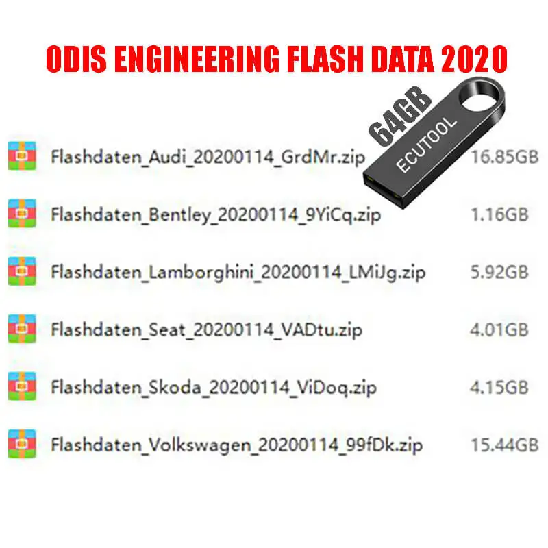 2020 файлы данных ODIS Engineering Flashdaten в 64 ГБ USB флэш накопитель для VAG автомобиля ECU