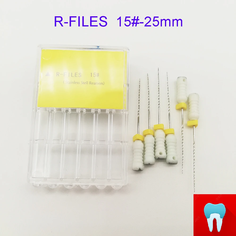 

6pcs 15# 25mm Dental Protaper R Files Root Canal Dentist Materials Dentistry Instruments Hand Use Stainless Steel R Files