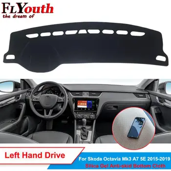 

For Skoda Octavia Mk3 A7 5E 2015-2019 Car Dashboard Cover Silicone Mat Sun Shade Pad Instrument panel Carpets Protect Anti-UV