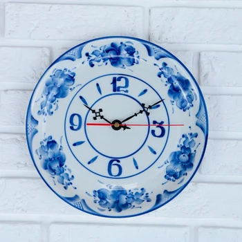 

Wall Clock "plate", gzhel, porcelain, 2C 4190305