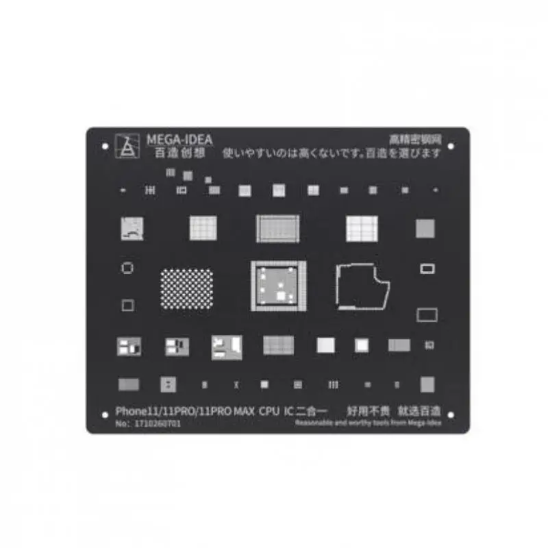 Мега-идея для iPhone 5/6/6P/6S/7/8/8P/X/XS Max/XR/11/11 pro Max BGA трафарет CPU ОЗУ ПИТАНИЕ wifi IC Reball