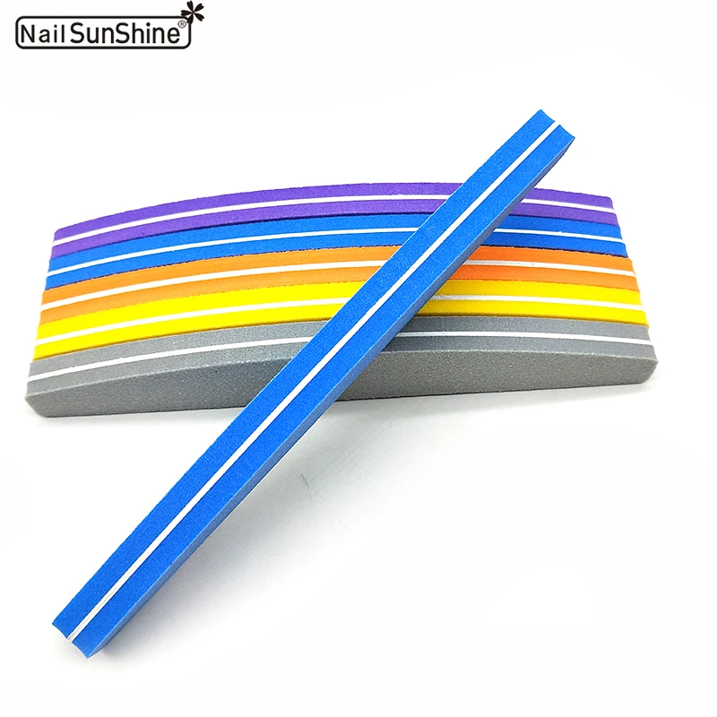 

10pcs/set Nail Files Block Buffer Pedicure Manicure 100/180 Gel Polisher Polish Files Beauty Colorful Professional Nail Tools