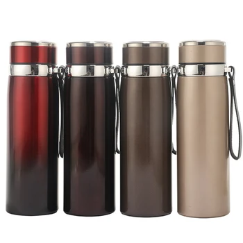

Stainless Steel Thermal Mug Portable Water Bottle Outdoor Travel Thermos Bottle Office Sport Thermoses with Filter Stainless