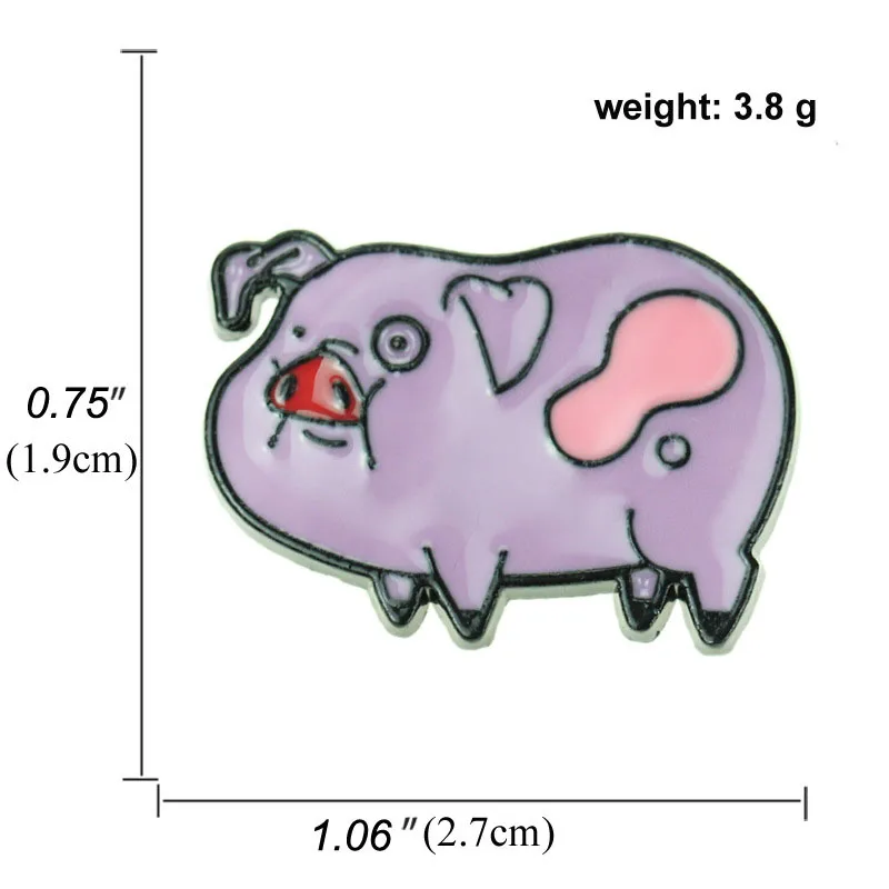 Гравитационные падения Брошь и Эмаль Булавка мультфильм свинья отворот булавка для джинсовой шляпы значок