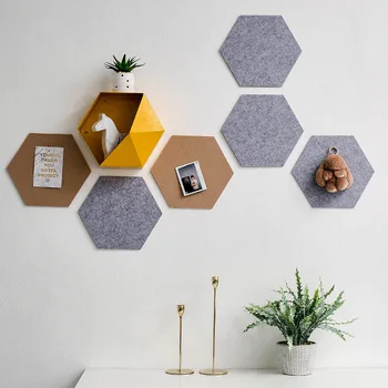 

2020 INS HOT 9mm Felt Fabric Needle Work Handmade Octagon Wall Sticker Filc Polyester Nonwoven Feltro Gray