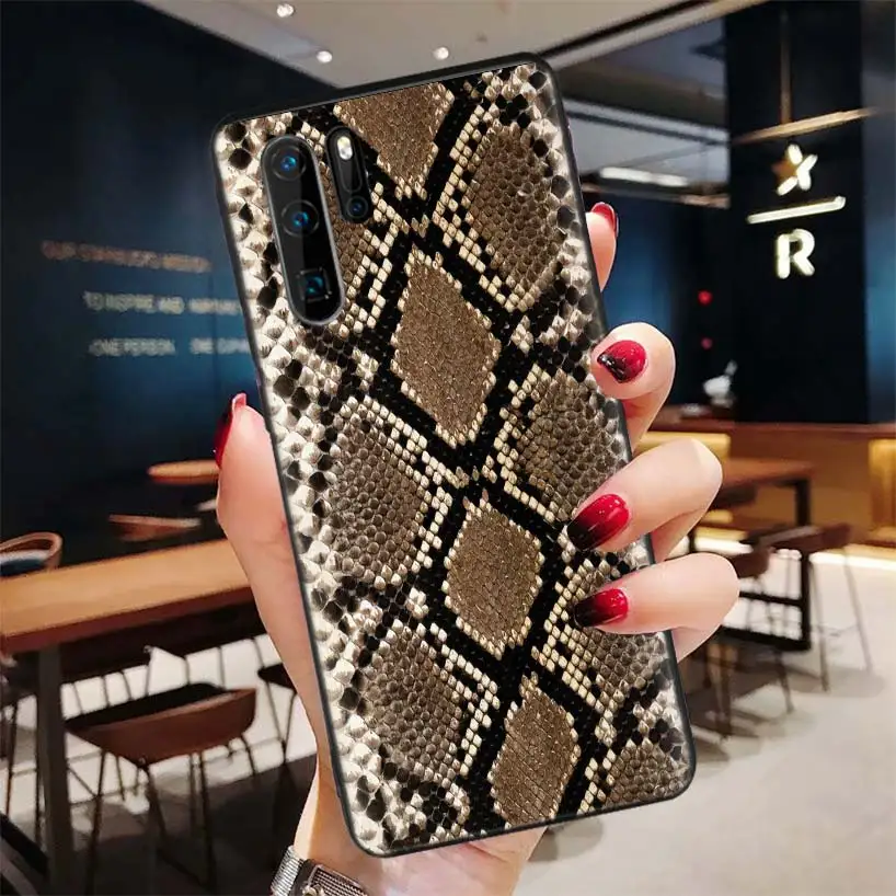 Tiger Leopard Print Panther Black Soft Case for Huawei P30 P20 P10 Lite Pro P Smart 4