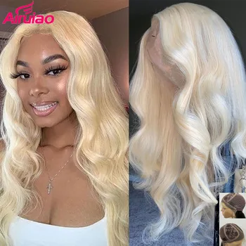 

613 Blonde Human Hair Long Straight Lace Front Wig Brazilian Deep Part HD Transparent Invisible Lace Wig Preplucked Babyhair 130