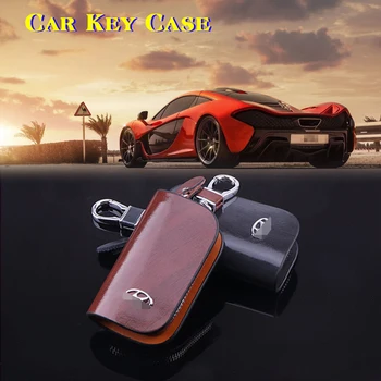 

Car Key Case Mens Small Coin Card Holder Car Key Wallet Peach Wood Protective Sleeve Universal for Honda for Hyundai for Haval