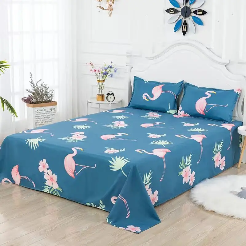 

Floral Bed Flat Sheet Bed Sheets Pillowcase Child Kids Adults Bedspread Mattress Protector Cover+2pc free pillowcase