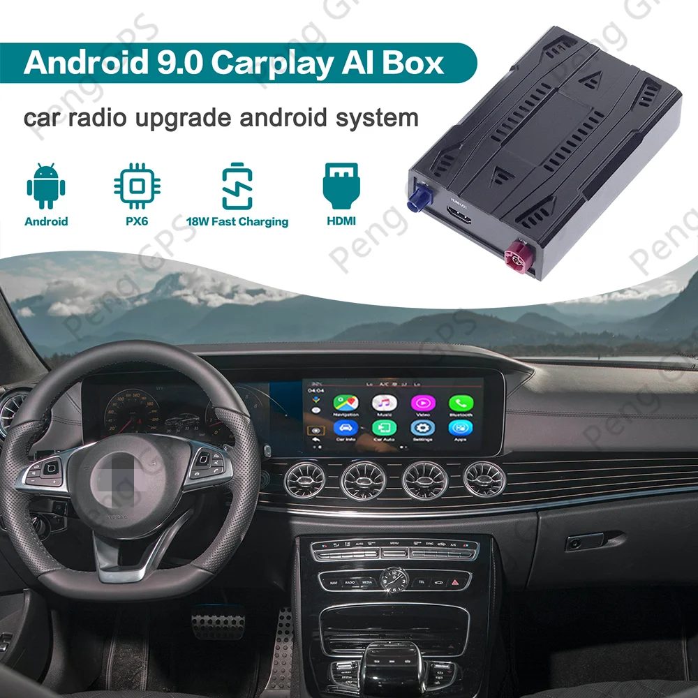 

Carplay Беспроводная коробка с зеркальной проекцией для Mercedes Benz Android IOS версия Media Carplay AI Box