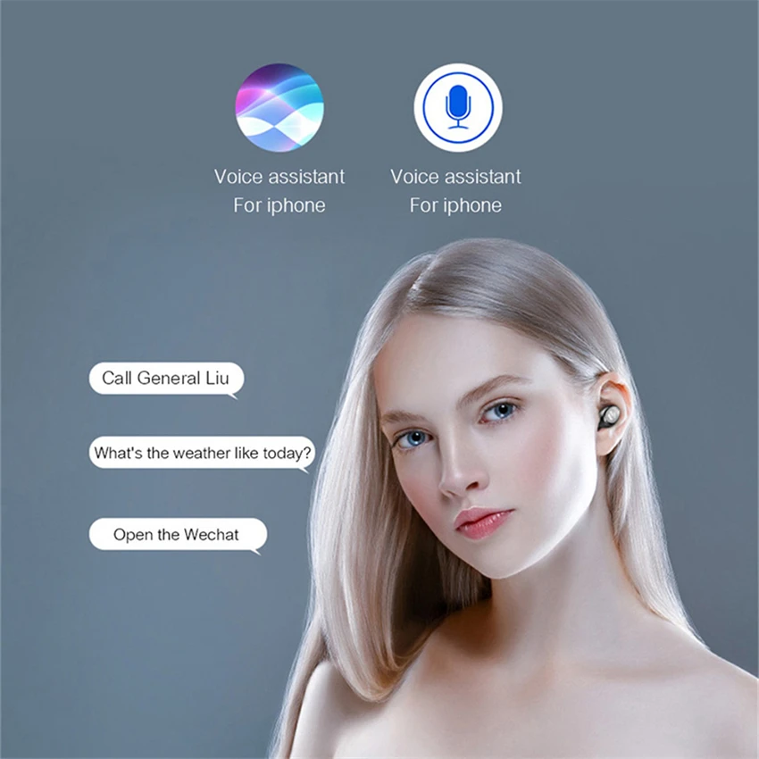 Miest Bluetooth 5 0 Earphone Touch Control Wireless Headphons HiFi IPX7 Waterproof Earbuds Headset with LED Display Charging Box