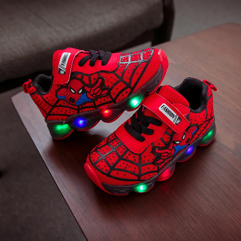 Marvel Fashion Superhero Spiderman Boys Shoes Cute Sports Disney Leisure Kids Girls Sneakers Cool Children Casual Shoes Tennis
