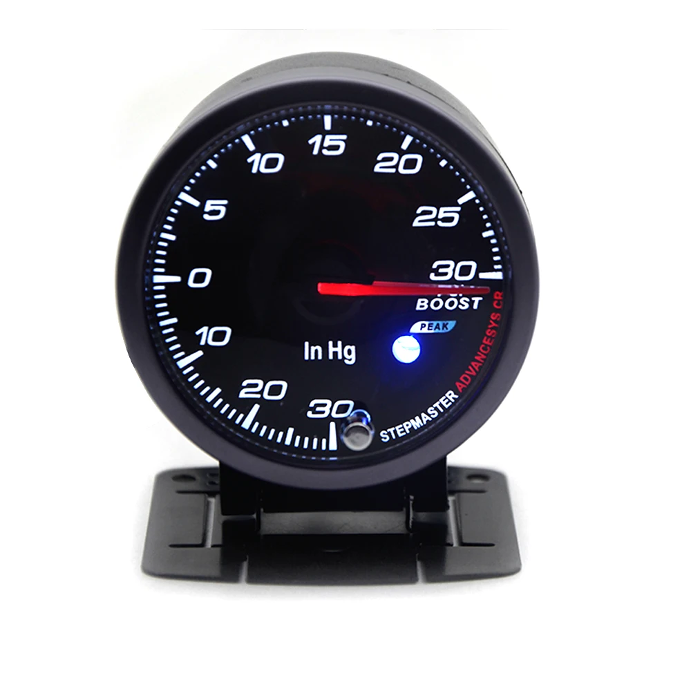 60MM Face Boost turbo Water Oil temp Oil press Voltmeter Air fuel Ratio Exhaust gas temp tachometer gauge Dual Led Color automobile gauge led voltmeter motorcycle temperature gauge digital temperature gauge water temperature gauge boat gauge