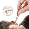 Baby Ear Cleaner Spoon LED Flash Light Ear Wax Curette Picker Visual Children Earpick Eer Wax Dig Remover Nose 2pc siliconespoon 3
