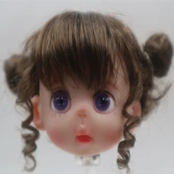 

8 BJD wig mini doll wig cute style gold color brown color