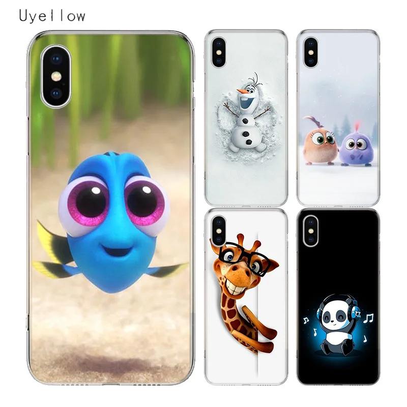 

Uyellow Cute Cartoon Image Trend Cover For Iphone 5 6S 7 8 10 Plus Silicone Soft Phone Case For Apple X XR XS MAX Coque Shell