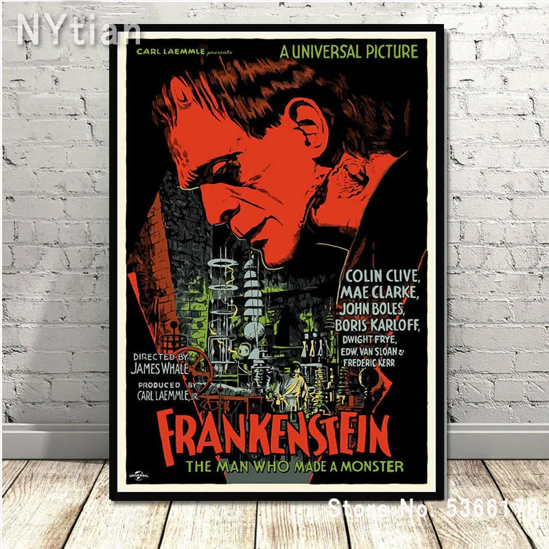 NT189 плакат настенный художественный Frankenstein универсальные Монстры фильм ужас
