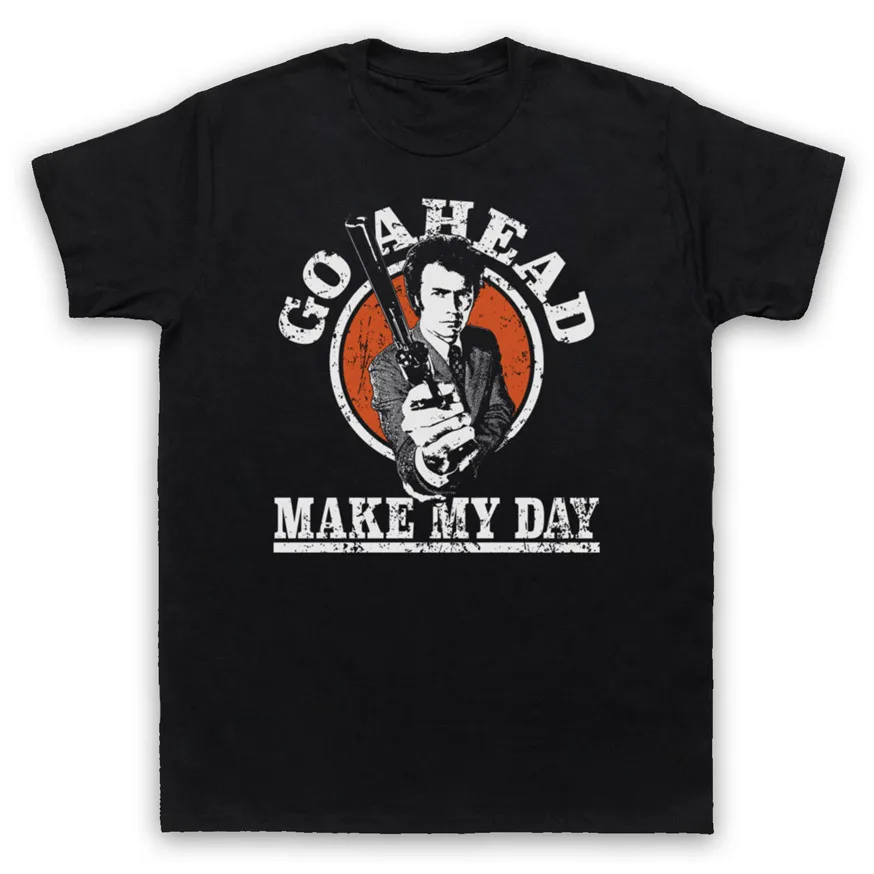 Dirty Harry Clint Go Ahead Make My Day Eastwood фильм для взрослых и детей футболка в стиле ретро с
