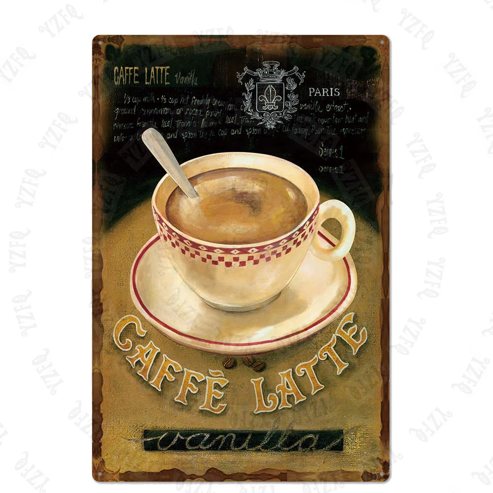 Boemy Targa Decorativa Vintage 'Caffè' In Metallo Con Rilievo – 20x30 Cm, Per Bar, Ristorante, Cucina O Sala Da Pranzo - 4