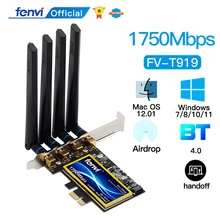 Fenvi T919 1750Mbps PCIe Desktop Wifi Card BCM94360 For MacOS Hackintosh 802.11AC Bluetooth 4.0 Dual Band Wireless Adapter Win10