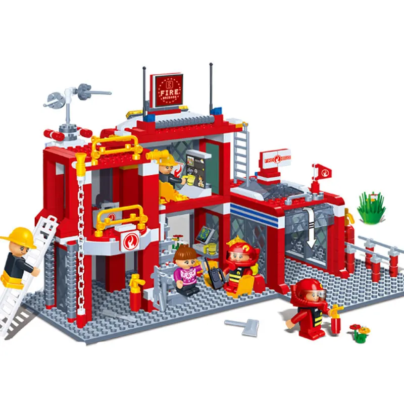 

1-Piece BanBao 8311 Fire Department Headquarters Car Building Blocks Assembled Fight Inserted ENLIGHTEN Boy Toy 7-10-12-Year-Old