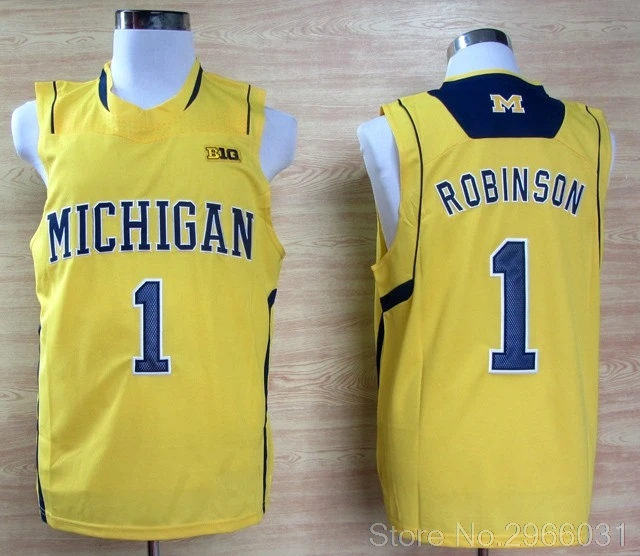 Yellow Michigan Wolverines 1 Glenn Robinson 3 Trey Burke 10 Tim Hardaway Jr. 4 Chirs Webber Трикотажные изделия Размер S-XXL - Цвет: Yellow