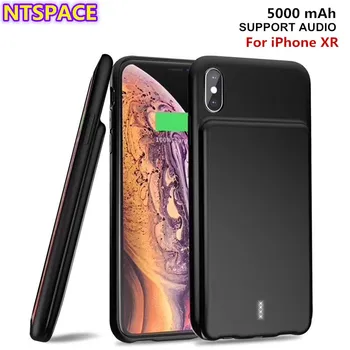 

5000mAh Portable Battery Charger Case For iPhone XR Backup Power Bank Charging Case For iPhone XS Max Support Audio