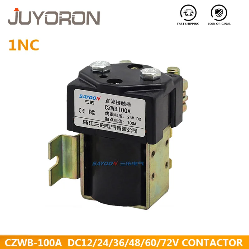 

CZWB100A NC Coli Voltage 12V 24V 36V 48V 60V 72V 100A DC Contactor for Motor Car Grab Wehichle Winch Forklift Truck Electric