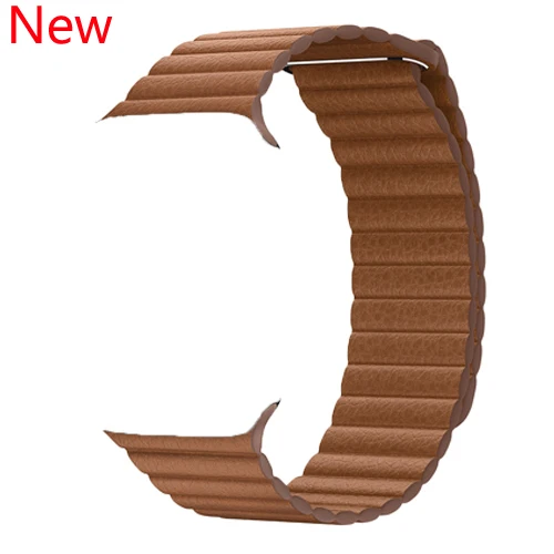 Saddle Brown Ремешок для apple watch 42 мм 38 мм 44 мм 40 мм correa iwatch 5 4 3 2 кожаный магнитный браслет с петлей аксессуары для apple watch 4 - Цвет ремешка: Saddle Brown
