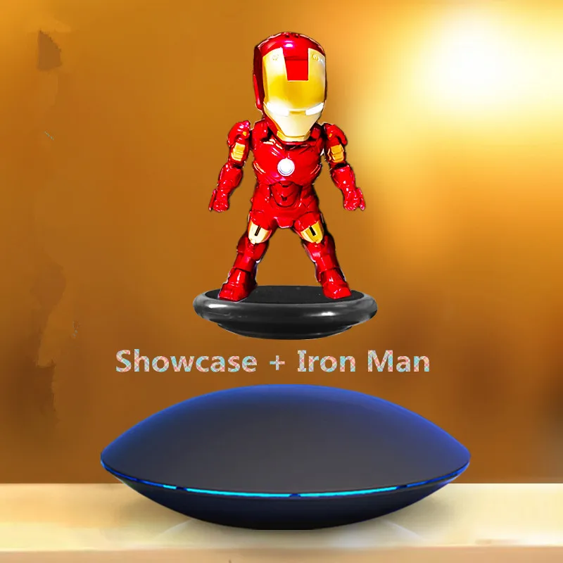 

Maglev Iron Man Decoration Rotating Showcase Creative Gift Hand Toy DIY Display Stand Illuminated Iron Man Tech Action Figure
