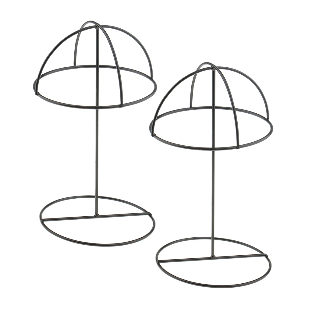 2 Pieces Hat Stands Table Top, Decorative Wig Stand Holder, Hat Rack Stand Metal Shelf Hanger Display Tools