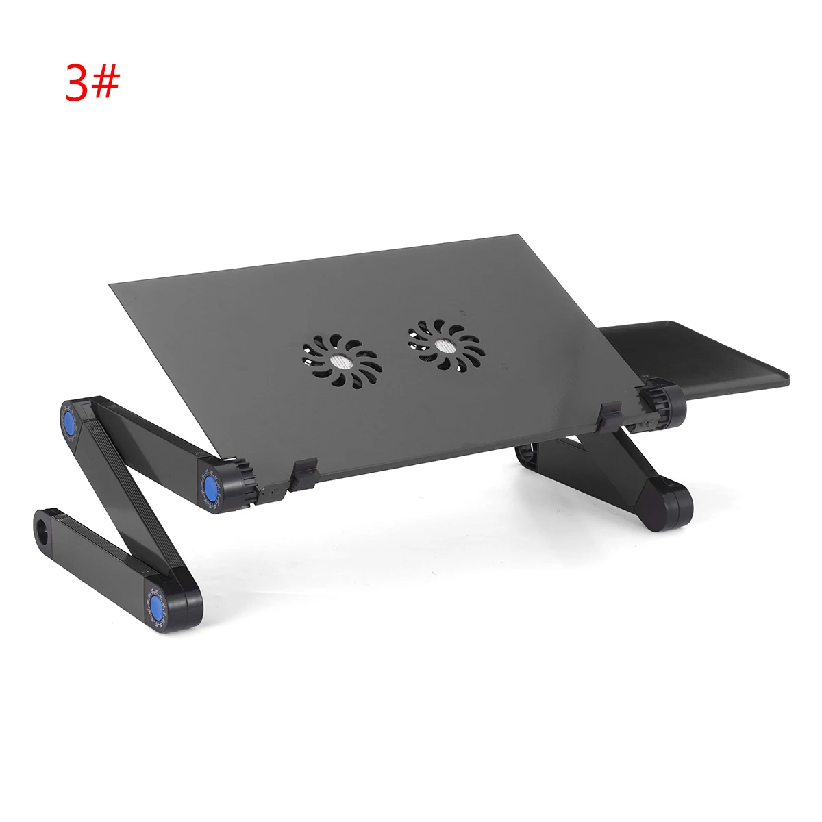 Aluminum Laptop Folding Table Computer Desk Stand for Bed 360 Degree Rotation MultiFunctional Portable Table 54*27*4.6cm 