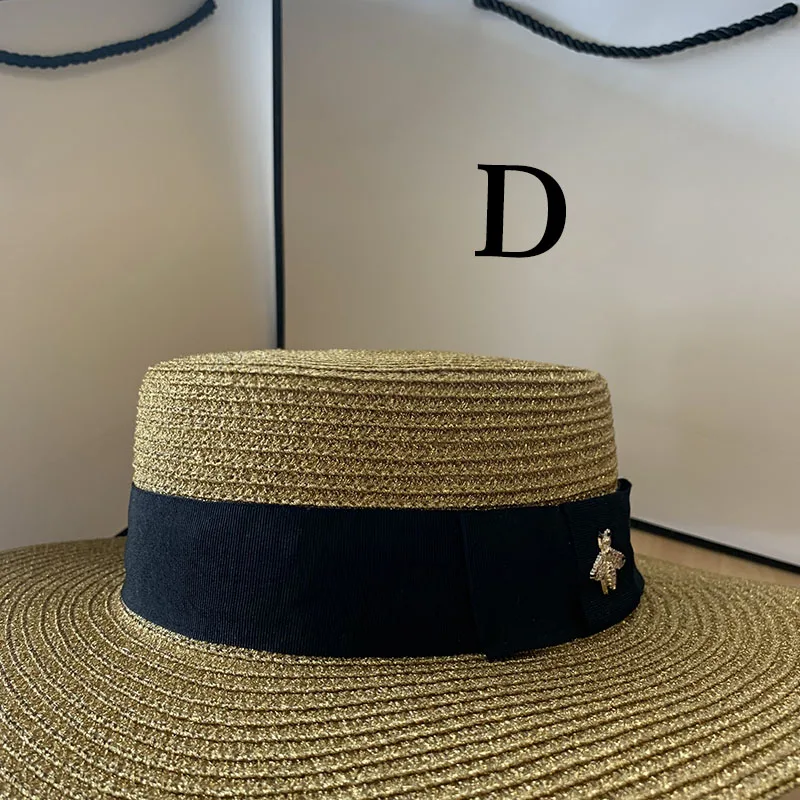 HT261 Ladies Sun Hats Small Bee Straw 