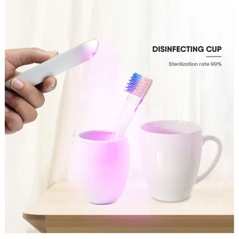

UV Ultraviolet Toothbrush Sterilizer Lamp UVC Phone Jewelry Disinfection Cleaner Sanitizer for Home Travel Sterilization Light